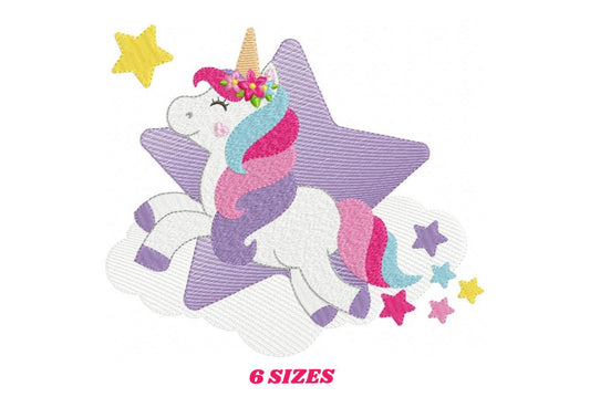 Unicorn embroidery designs - Baby girl embroidery design machine embroidery pattern - Unicorns design instant download embroidery newborn