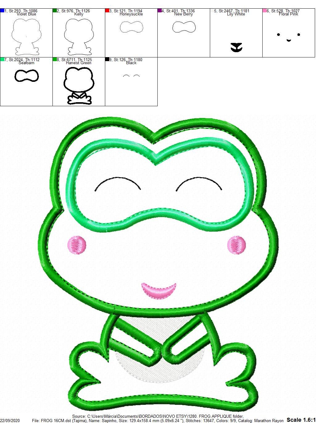 Frog embroidery designs - Animal embroidery design machine embroidery pattern - Baby boy embroidery file - frog applique design download