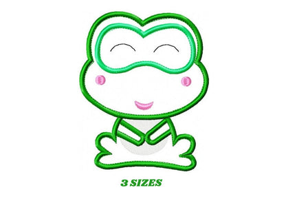 Frog embroidery designs - Animal embroidery design machine embroidery pattern - Baby boy embroidery file - frog applique design download