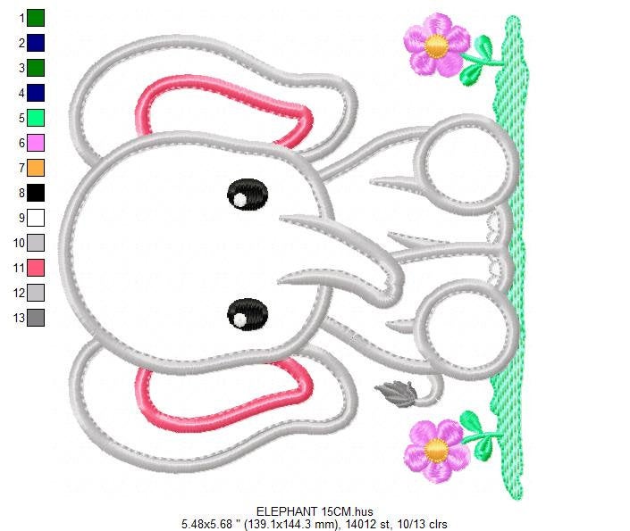 Elephant embroidery designs - Animal embroidery design machine embroidery pattern - Baby boy embroidery file - elephant applique design