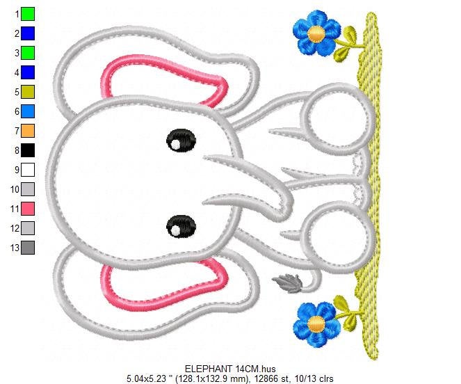 Elephant embroidery designs - Animal embroidery design machine embroidery pattern - Baby boy embroidery file - elephant applique design