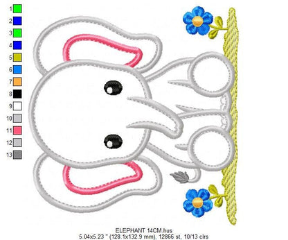 Elephant embroidery designs - Animal embroidery design machine embroidery pattern - Baby boy embroidery file - elephant applique design
