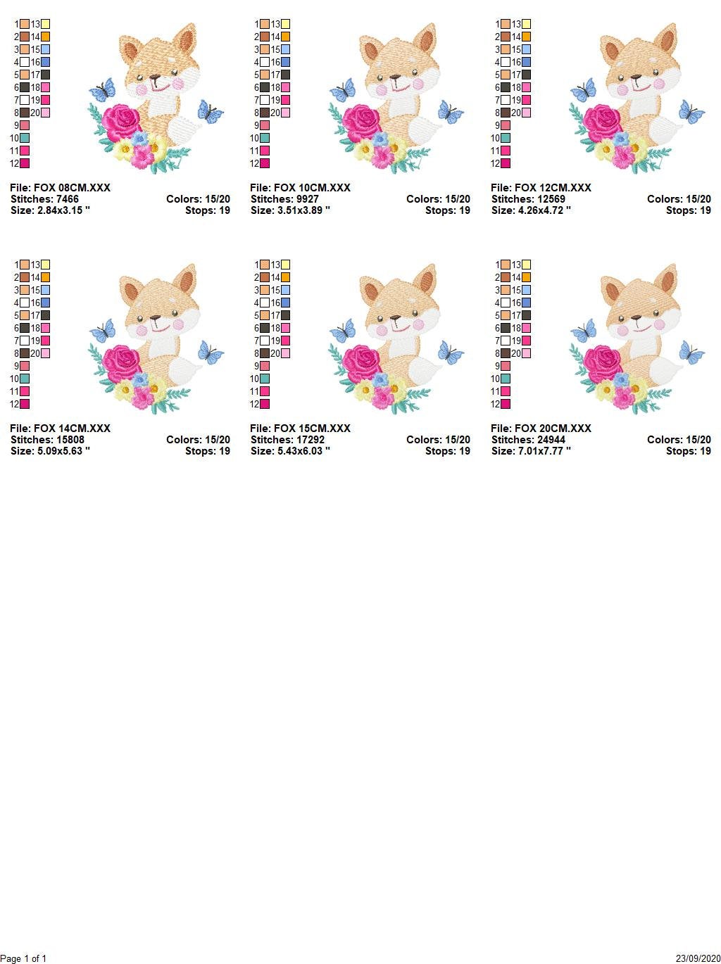 Red Fox embroidery designs - Woodland animals embroidery design machine embroidery pattern - Baby girl embroidery file - instant download
