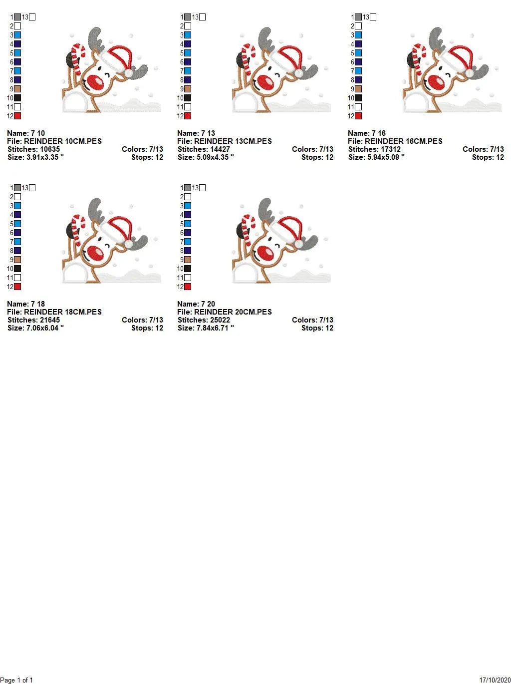 Christmas Rudolf Reindeer Embroidery Design - Xmas embroidery designs machine embroidery pattern - Holiday embroidery file instant download Marcia Embroidery