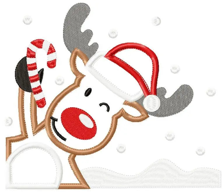 Christmas Rudolf Reindeer Embroidery Design - Xmas embroidery designs machine embroidery pattern - Holiday embroidery file instant download Marcia Embroidery