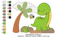 Load image into Gallery viewer, Dinosaur embroidery designs - Dino embroidery design machine embroidery pattern - instant download - Baby boy embroidery file brontosaurus

