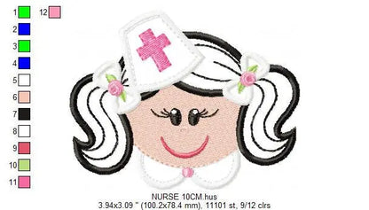 Nurse embroidery designs - Caretaker embroidery design machine embroidery pattern - Hospital embroidery file - instant download digital Marcia Embroidery