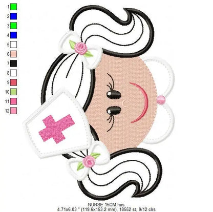 Nurse embroidery designs - Caretaker embroidery design machine embroidery pattern - Hospital embroidery file - instant download digital Marcia Embroidery