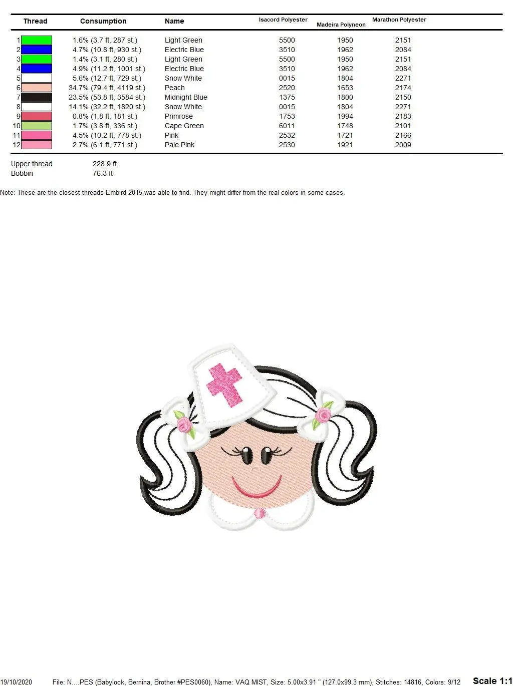 Nurse embroidery designs - Caretaker embroidery design machine embroidery pattern - Hospital embroidery file - instant download digital Marcia Embroidery