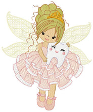 Laden Sie das Bild in den Galerie-Viewer, Tooth Fairy embroidery designs - Tooth embroidery design machine embroidery pattern - Baby girl embroidery file - Pixie instant download

