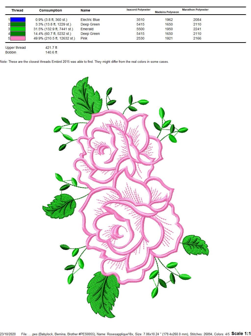 Flowers embroidery designs - Towel embroidery design machine embroidery pattern - Rose embroidery file flower applique - instant download