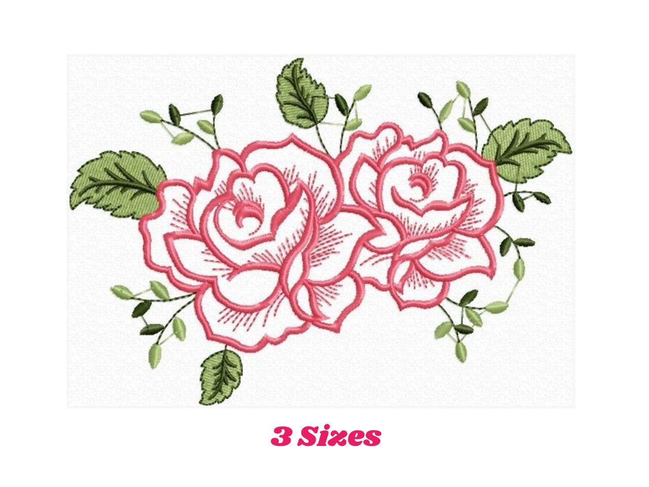 Flowers embroidery designs - Towel embroidery design machine embroidery pattern - Rose embroidery file flower applique - instant download