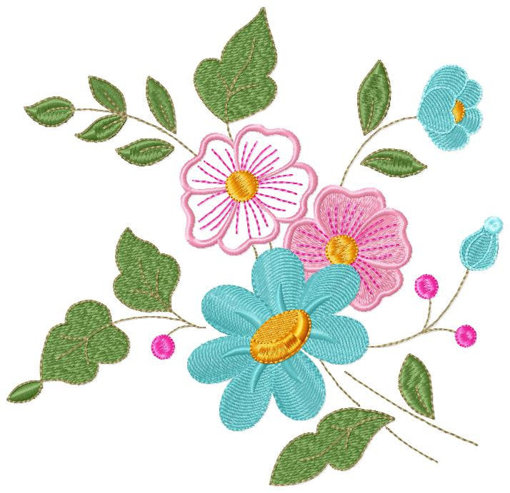 Flowers embroidery designs - Flower embroidery design machine embroidery pattern - floral embroidery file - instant download digital file