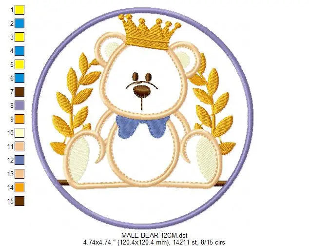 Teddy Bear embroidery designs - Baby girl embroidery design machine embroidery pattern - boy embroidery file - Bear applique design Frame Marcia Embroidery