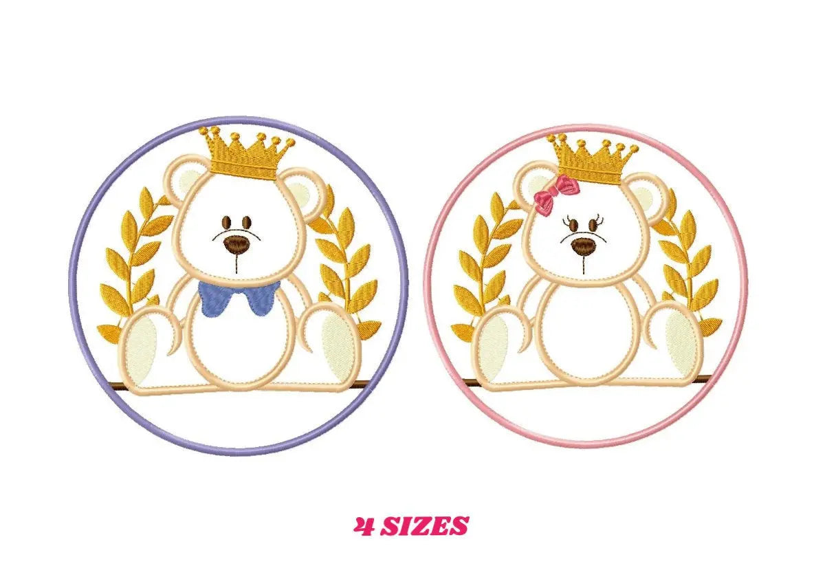 Teddy Bear embroidery designs - Baby girl embroidery design machine embroidery pattern - boy embroidery file - Bear applique design Frame Marcia Embroidery