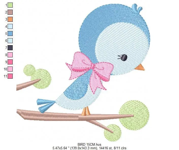 Bird embroidery designs - Baby girl embroidery design machine embroidery pattern - instant download - Nursery embroidery file digital file Marcia Embroidery