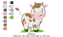Cargar imagen en el visor de la galería, Farm animals embroidery design - Cow embroidery designs machine embroidery pattern - Farm embroidery file - Boy embroidery horse rippled
