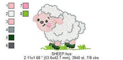 Farm animals embroidery design - Cow embroidery designs machine embroidery pattern - Farm embroidery file - Boy embroidery horse rippled