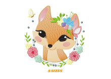 Carica l&#39;immagine nel visualizzatore di Gallery, Red Fox embroidery designs - Woodland animals embroidery design machine embroidery pattern - Baby girl embroidery file - instant download
