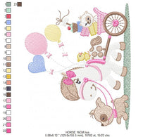 Carica l&#39;immagine nel visualizzatore di Gallery, Horse embroidery design - Baby Girl embroidery designs machine embroidery pattern - Dog embroidery file Cat embroidery - instant download
