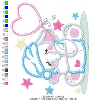 Load image into Gallery viewer, Sleepy Elephant embroidery designs - Sleeping Animal embroidery design machine embroidery pattern - Elephant applique - instant download pes
