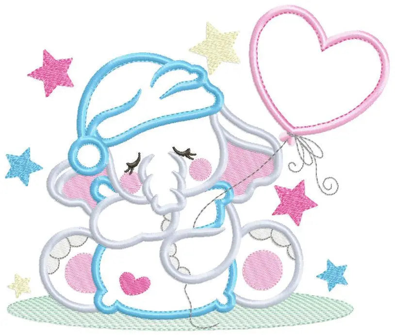Sleepy Elephant embroidery designs - Sleeping Animal embroidery design machine embroidery pattern - Elephant applique - instant download pes Marcia Embroidery