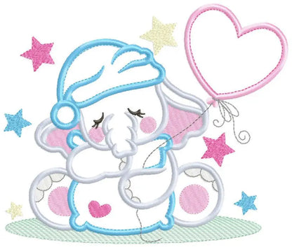 Sleepy Elephant embroidery designs - Sleeping Animal embroidery design machine embroidery pattern - Elephant applique - instant download pes Marcia Embroidery