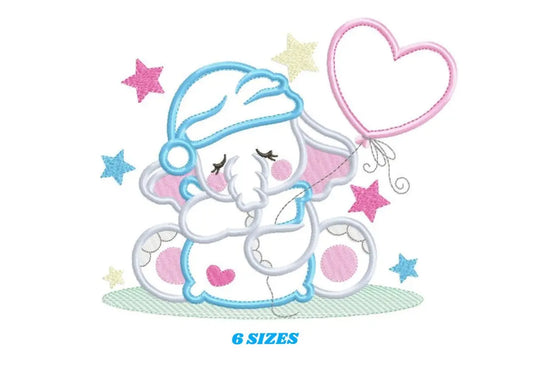 Sleepy Elephant embroidery designs - Sleeping Animal embroidery design machine embroidery pattern - Elephant applique - instant download pes Marcia Embroidery