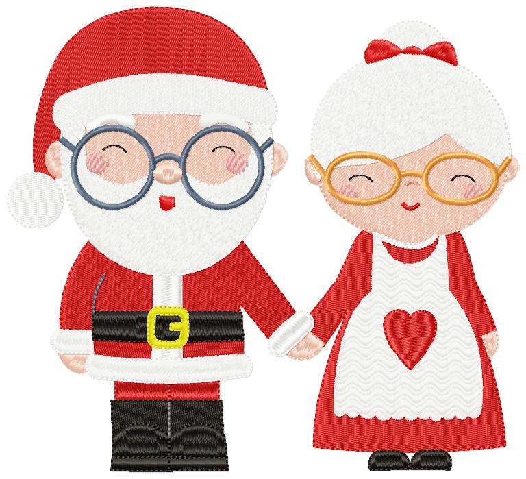 Xmas embroidery designs - Santa Claus embroidery design machine embroidery pattern - Mama Claus embroidery file - Christmas design digital