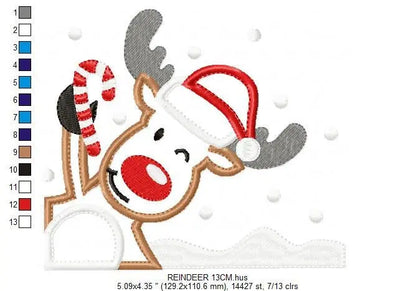 Christmas Rudolf Reindeer Embroidery Design - Xmas embroidery designs machine embroidery pattern - Holiday embroidery file instant download Marcia Embroidery