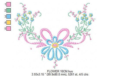 Flowers embroidery designs - Flower embroidery design machine embroidery pattern - floral embroidery file - instant download digital file