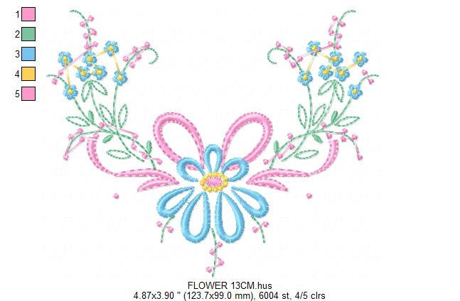 Flowers embroidery designs - Flower embroidery design machine embroidery pattern - floral embroidery file - instant download digital file