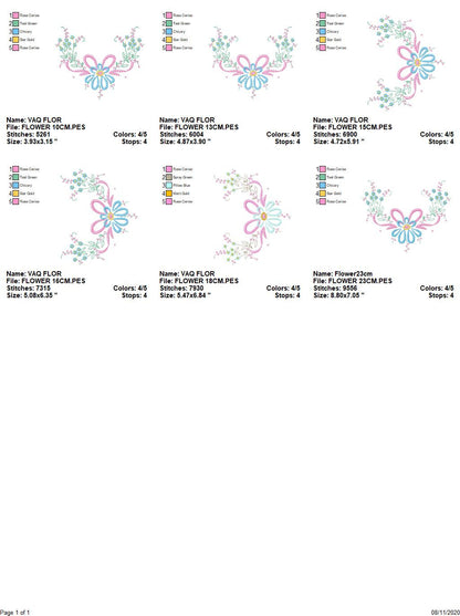 Flowers embroidery designs - Flower embroidery design machine embroidery pattern - floral embroidery file - instant download digital file