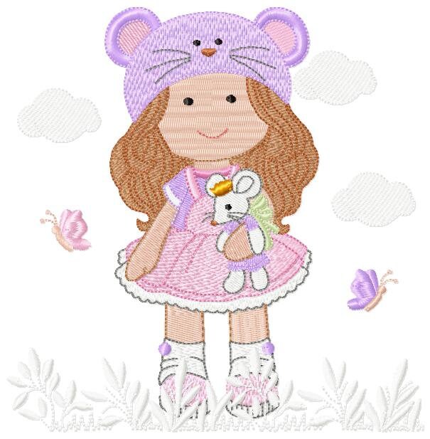 Baby girl embroidery design - Newborn embroidery designs machine embroidery pattern - kid embroidery file - children embroidery toddler