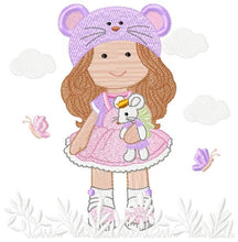 Load image into Gallery viewer, Baby girl embroidery design - Newborn embroidery designs machine embroidery pattern - kid embroidery file - children embroidery toddler
