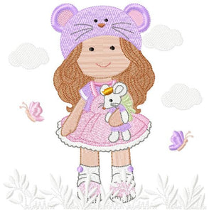 Baby girl embroidery design - Newborn embroidery designs machine embroidery pattern - kid embroidery file - children embroidery toddler