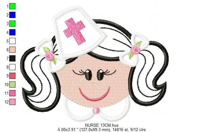 Nurse embroidery designs - Caretaker embroidery design machine embroidery pattern - Hospital embroidery file - instant download digital Marcia Embroidery