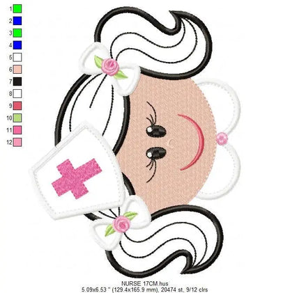 Nurse embroidery designs - Caretaker embroidery design machine embroidery pattern - Hospital embroidery file - instant download digital Marcia Embroidery