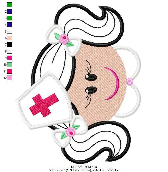 Nurse embroidery designs - Caretaker embroidery design machine embroidery pattern - Hospital embroidery file - instant download digital Marcia Embroidery