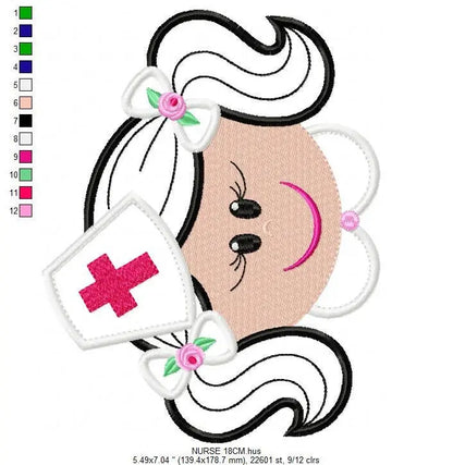 Nurse embroidery designs - Caretaker embroidery design machine embroidery pattern - Hospital embroidery file - instant download digital Marcia Embroidery
