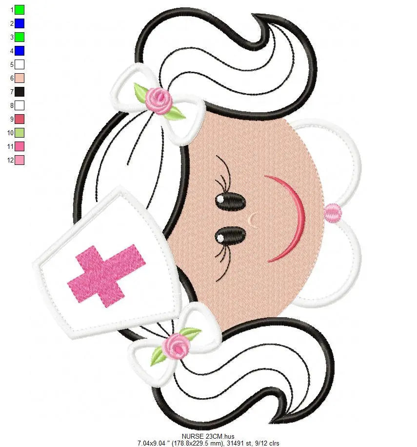 Nurse embroidery designs - Caretaker embroidery design machine embroidery pattern - Hospital embroidery file - instant download digital Marcia Embroidery