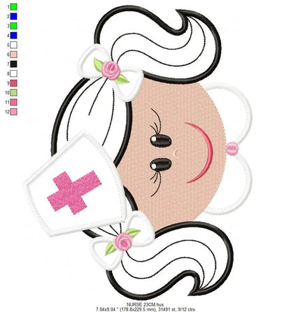 Nurse embroidery designs - Caretaker embroidery design machine embroidery pattern - Hospital embroidery file - instant download digital Marcia Embroidery