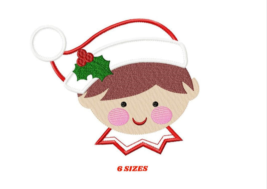 Xmas Elf embroidery designs - Santa Claus embroidery design machine embroidery pattern - Christmas embroidery file - elf applique design