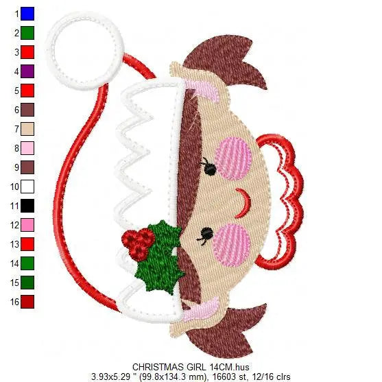 Girl Elf embroidery designs - Santa Claus helper embroidery design machine embroidery pattern - Xmas embroidery file - instant download pes Marcia Embroidery