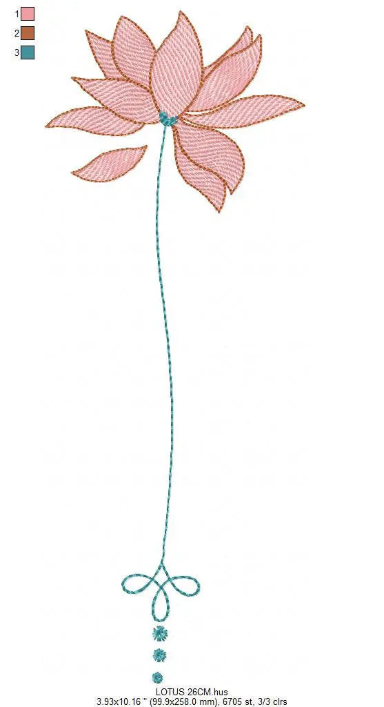 Lotus embroidery designs - Flower embroidery design machine embroidery pattern - Flowers embroidery file - baby girl embroidery download Marcia Embroidery