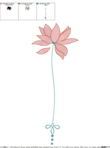 Lotus embroidery designs - Flower embroidery design machine embroidery pattern - Flowers embroidery file - baby girl embroidery download