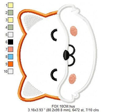 Fox embroidery designs - Red Fox embroidery design machine embroidery pattern - Animal embroidery - Red fox applique design boy embroidery