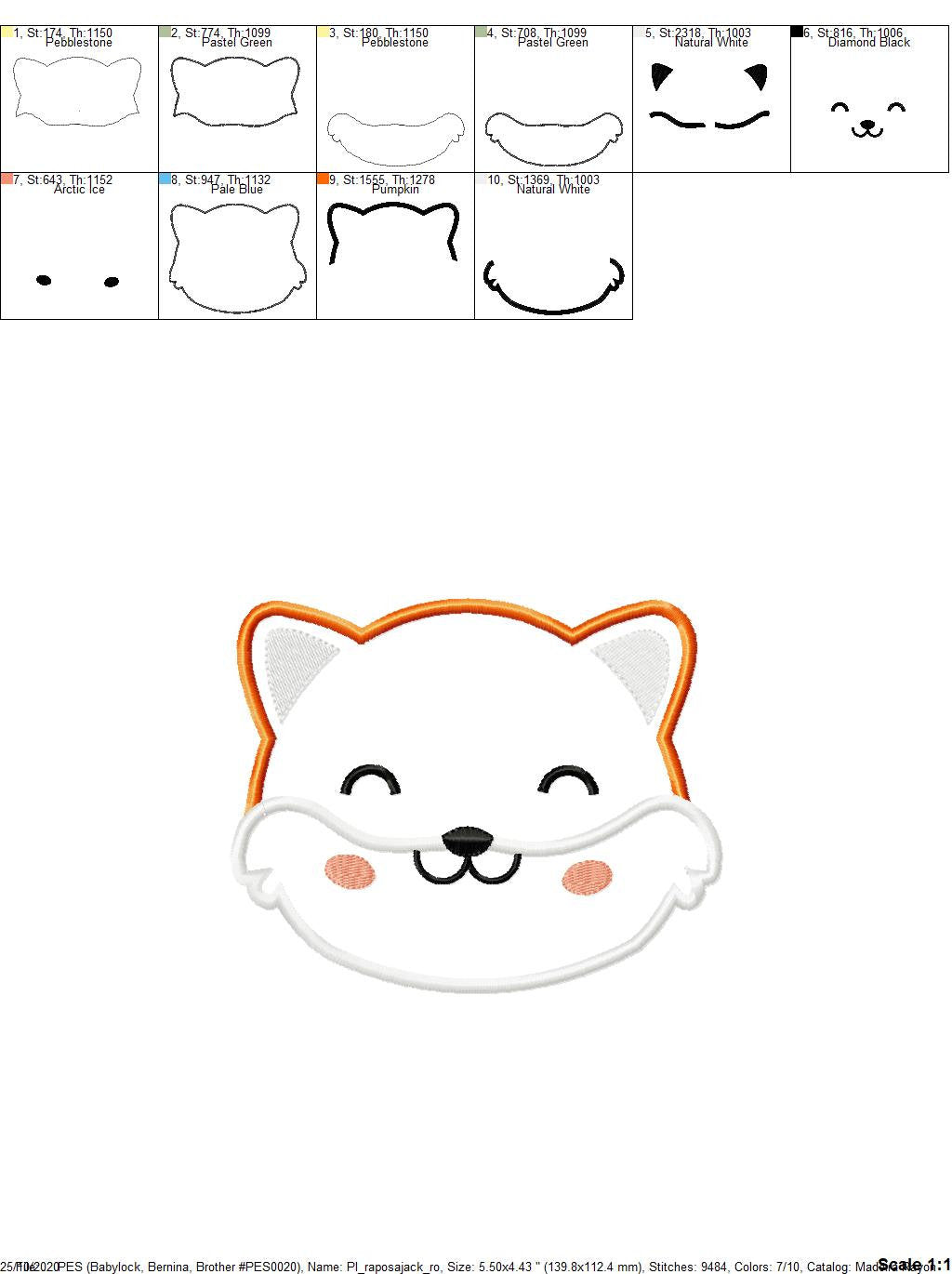 Fox embroidery designs - Red Fox embroidery design machine embroidery pattern - Animal embroidery - Red fox applique design boy embroidery