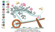 Cargar imagen en el visor de la galería, Flowers embroidery designs - Flower cart embroidery design machine embroidery pattern - garden embroidery file - floral kitchen embroidery
