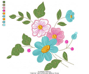 Flowers embroidery designs - Flower embroidery design machine embroidery pattern - floral embroidery file - instant download digital file
